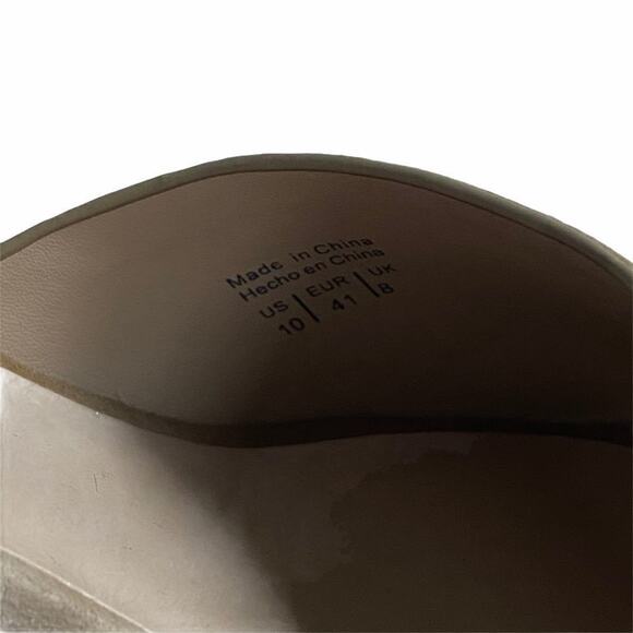 Women’s Sz 10 ALDO Tan Suede Slip On Slides Heels - Picture 6 of 8